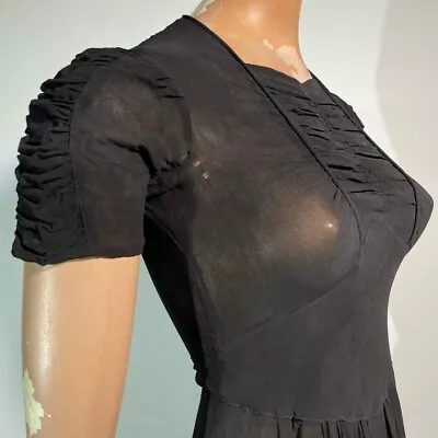 Antique Silk Chiffon Dress • 1940s - 50s • XS • £154.95