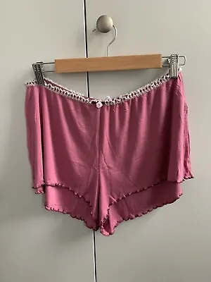 Urban Outfitters Out From Under Sweet Dreams Lace Trim Short Mauve Medium • £12