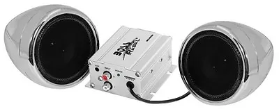 Boss Audio 600w 2-speaker Bluetooth Sound System Chrome Yamaha Rhino Viking Utv • $185.45