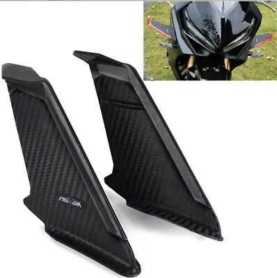 Universal  Motorcycle Side Winglets Wind Fin Spoiler Trim Cover Air Deflector • $50.39