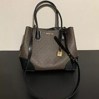 Michael Kors Mercer Gallery Satchel Brown/Black • $79.59