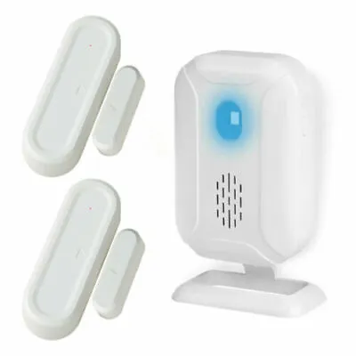 Wireless Door Open Sensor Loud Ring Alarm Chime Entrance Siren Entry Bell White  • $36.61