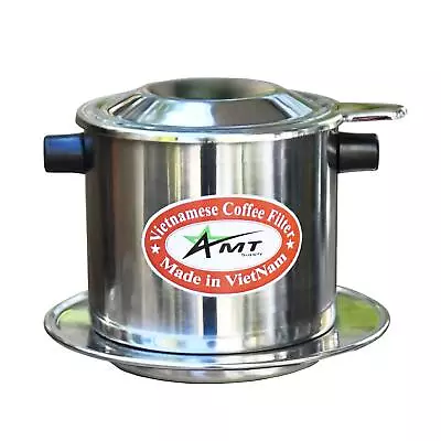 AMT 13 OZ Vietnamese Coffee Maker 2-3 Servings Phin Screw Down Coffee • $16.37