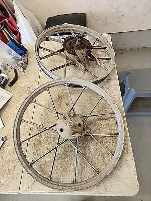 PUCH MOPED MAGNUM SNOWFLAKE 1.35  X17  FRONT AND REAR RIMS + SPROCKETS L$$K • $225