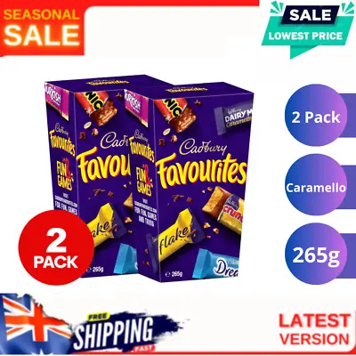 2 X Cadbury Favourites 265g Dairy Milk Crunchie Picnic Moro Chocolate Snack New • $15.19