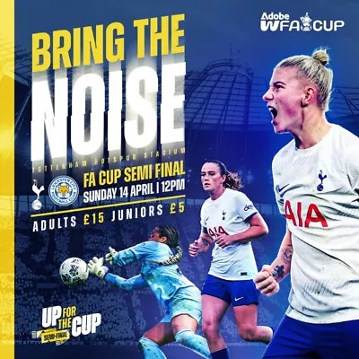 Tottenham Women V Leicester City Fa Cup Semi Final 14/4/2024 Programme Pre Order • £4.99