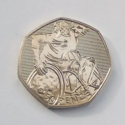 London Olympics 2012 Brilliant Uncirculated 50 Pence No.28 Wheelchair Rugby • £9