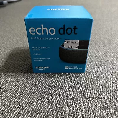 $35 • Buy Amazon Echo Dot (3rd Gen) Smart Speaker Alexa - Charcoal Free Express Ship