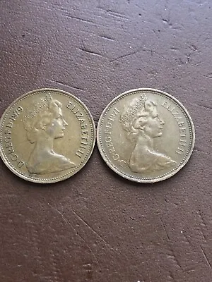 1971 & 1979 New Pence 2P Elizabeth II D.G.REG.F.D Rare England Coin 1st Edition* • $1055.99