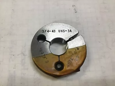 3/4 48 Uns 3a Thread Ring Gage .75 Go Only P.d. = .7365 Uns-3a 3/4 -48 G.a.c.o. • $150