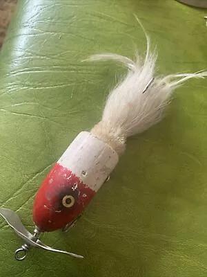 Vintage Fishing Lure Marathon  Musk-E-Munk Wooden Shaving Brush Wausau Wisconsin • $39