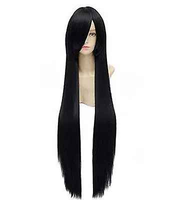 Women Lady Fashion Lolita Black Straight Long Cosplay Emo Party Full Hair Wigs  • $30.18