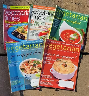 Vegetarian Times Lot Of 5 Magazines 2006/2007 Healthy Eating Cooking Recipes  • $9
