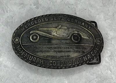 Vintage Brass Belt Buckle Mercedes-Benz￼ W.M. Murphy Co. Pasadena CA • $14.99