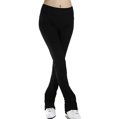 Women Girls' Ice Figure Skating Pants Tights Warm Long Trousers Black - L • £26