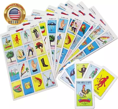 Original Loteria Bingo Game Set In Spanish Mexican Loteria For 10 Players - 10  • $10.57