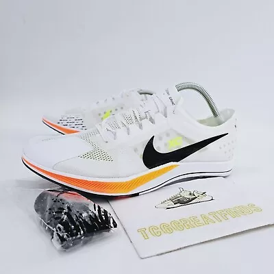 Nike ZoomX Dragonfly XC Cross Country Spikes Mens Size 10.5 White Orange NEW • $74.92