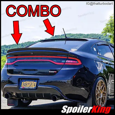 SpoilerKing 284G/284R Rear Duckbill Spoiler & Window Wing Fit Dodge Dart 2012-16 • $149.25