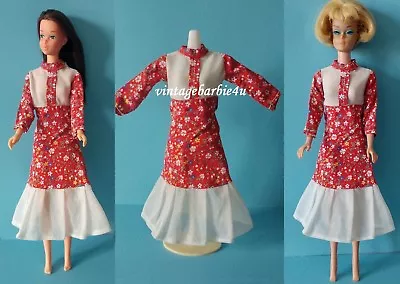 Vintage Petra Von Platsy Doll Dress Floral #5724 Style Barbie Francie Twiggy Sz • $24.99
