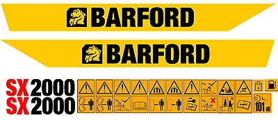 Barford Sx 2000 Dumper Decal Sticker Set • $112.74