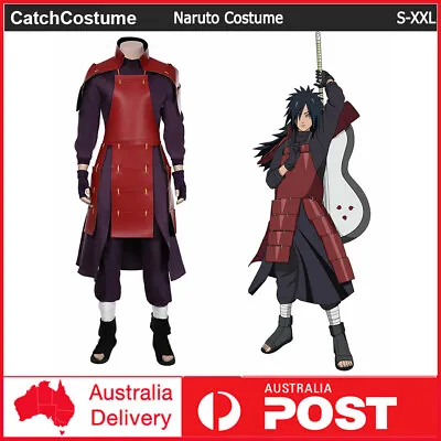 Anime Naruto Shippuden Uchiha Madara Cosplay Costume Full Set Halloween Outfits • $91.33