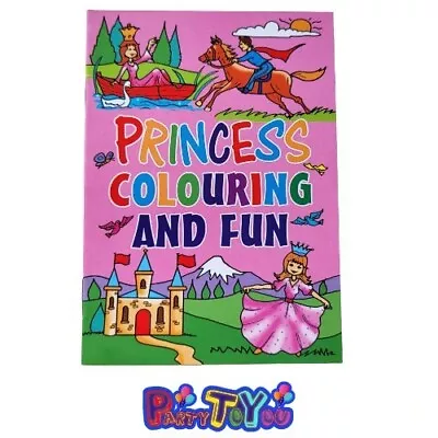 A6 Princess Colouring And Fun Book Children's / Kid's Party Bag Filler New • £1.65