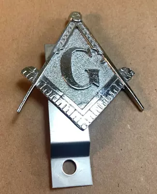 Grand Mason Masonic Grill Auto Badge Vintage License Plate Topper Marker • $49.99