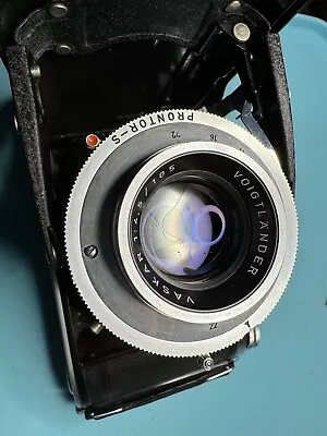 Voigtlander Bessa I 6x9 Folding Camera 105mm F4.5 Vaskar Lens CLA’d Film-Tested • $210