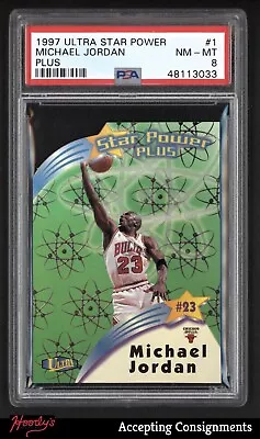 1997-98 Ultra Star Power Plus #SPP1 Michael Jordan PSA 8 NM/MT • $355