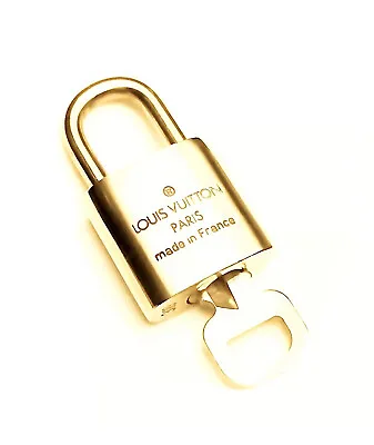 $79.95 • Buy Louis Vuitton PadLock & Key Any # Brass Gold Charm Lock 💯% AUTHENTIC