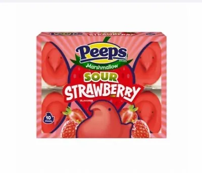 Peeps Sour Strawberry Flavored Marshmallows 10ct 3oz • $11.99