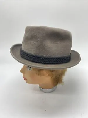 Vintage Fedora BOURSE CELLINI Hat Brown Suede Forest Hill Cle. 7 1/8” • $9.99
