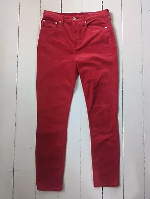 Rag & Bone Red Velvet Skinny Jeans - W28 (UK10) - Excellent Condition • £40