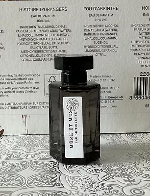 L'artisan Parfumeur Mure Et Musk Edt Splash Travel Size 5 Ml/0.17 Fl.oz New • $30.99