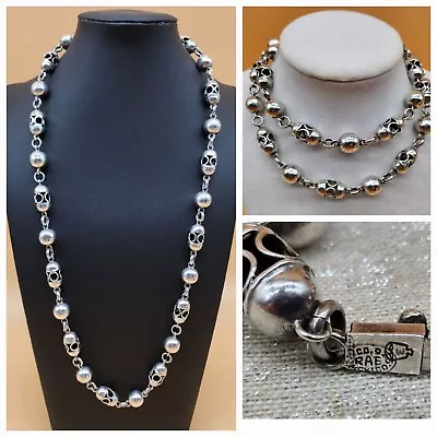 Vintage 26  RAE Mexico Taxco 68g Sterling Silver 925 Necklace Ball Chain • $195.95