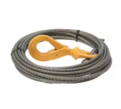 3/8x50' Winch Cable Wire W/ Self Locking Hook 5700 # WLL Steel Core Winch Rope • $99.99