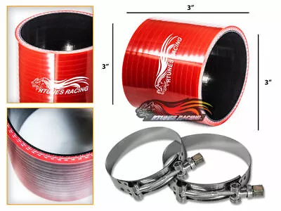 RED 3  Inch Silicone 3ply Coupler Hose Turbo Intake Intercooler For Dodge • $10.34