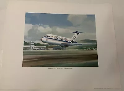 Douglas DC9 Military Jet Transport - Rare Vintage R.G. Smith 1963 Print NOS • $94.05