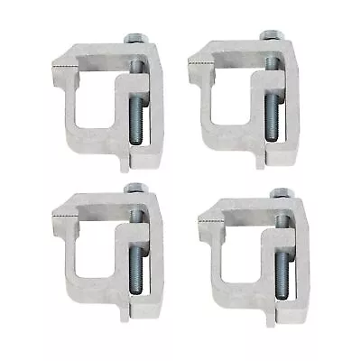 4 Piece Truck Cap Topper Camper Aluminum Shell Mounting Clamps Heavy Duty Sliver • $19.85