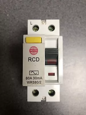 £11.15 • Buy Wylex WRS80/2 80A 30mA RCD 80 Amp Type AC Consumer Unit Circuit Breaker