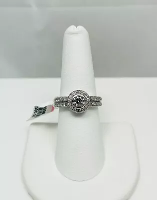 New! 3/4ctw Natural Diamond 14k White Gold Engagement Ring Set (2616) • £1874.29