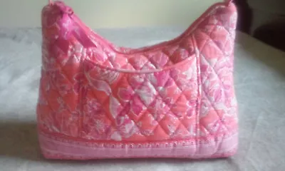 VERA BRADLEY ~ HOPE TOILE Molly Shoulder Bag / Pink White Purse EUC Made In USA • $19.99