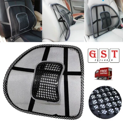 $12.36 • Buy 1-2x Mesh Back Rest Lumbar Support Office Chair Van Car Seat Home Pillow Cushion