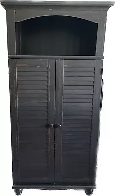 Sauder Harbor View Dark Brown Antiqued Finish Hutch/Armoire/Computer Desk • $60