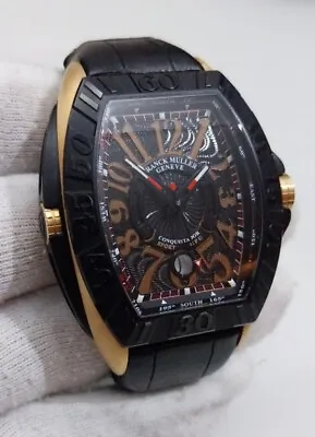 Franck Muller Conquistador 8900 SC DT GPG 18K & Black Titanium Automatic Watch • £5700