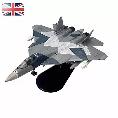 1 Pcs 1/100 Scale Russian Su-57 Stealth Fighter Alloy Aircraft Model Decoration • £57.30