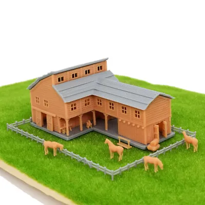 Outland Models Railroad Scenery Country L-Shape Barn House W Accessories Z Scale • $16.99