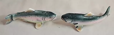 Nice Vintage Trout Salt & Pepper Shakers Fish  Victoria Ceramics Made In Japan  • $18.50