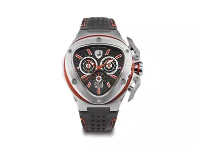 Tonino Lamborghini Spyder X Red SS Quartz Watch Black 53 Mm Chrono T9XA-SS • $1305