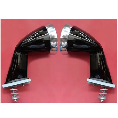 Bullet Fender Mirror Black Chrome Pair Custom For Datsun 100a 120a Cherry 70-77 • $338.99